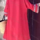 Wholesale Women's Linen 3/4 Sleeve Argyle Tribal Print Vintage Mid Length Cardigan Red Clothing Wholesale Market Liuhua