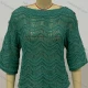 Wholesale Women's Casual Round Neck Knitted Hollow Out Buttons Wave Plain Cover Up Dark Green Clothing Wholesale Market Liuhua