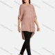 Wholesale Women's Casual Button Front Stand Collar Long Sleeve Bronzed Print Plain Tunic 1 Clothing Wholesale Market Liuhua