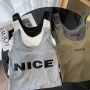 Wholesale Women's Casual Letter Print V Neck Crop Tank Top preview