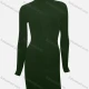 Wholesale Women's Casual Plain High Neck Ribbed High Waist Long Sleeve Short Dress 9# Clothing Wholesale Market Liuhua