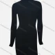 Wholesale Women's Casual Plain High Neck Ribbed High Waist Long Sleeve Short Dress Green Clothing Wholesale Market Liuhua