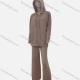 Wholesale Women's Casual Plain Drawstring Long Sleeve Hoodies & Pants 2-Piece Set Pale Chestnut Clothing Wholesale Market Liuhua