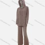 Wholesale Women's Casual Plain Drawstring Long Sleeve Hoodies & Pants 2-Piece Set preview