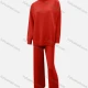 Wholesale Women's Casual Plain Turtleneck Drop Shoulder Pullover Sweatshirt & Pants 2-Piece Set 8# Clothing Wholesale Market Liuhua