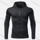 Wholesale Boy's Athletic Workout Plain Splicing Zipper Pockets Long Sleeve Hoodie 832# Black Clothing Wholesale Market Liuhua