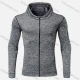 Wholesale Boy's Athletic Workout Plain Splicing Zipper Pockets Long Sleeve Hoodie 832# Gray Clothing Wholesale Market Liuhua