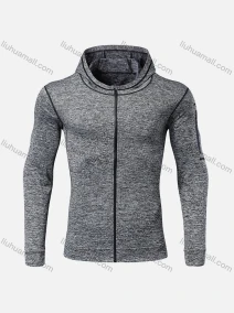 Wholesale Boy's Athletic Workout Plain Splicing Zipper Pockets Long Sleeve Hoodie 832#, LIUHUA CLOTHING WHOLESALE