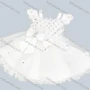Wholesale Girls Lovely Short Sleeve Plain Sequin Appliques Bow-knot Flower Dress preview