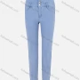 Wholesale Women's Casual Plain High Waist Pockets Single Breasted Slim Fit Jeans preview