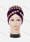 Wholesale Women's Casual Pearl Flower Appliques Pleuche Headwrap Hat - Liuhuamall