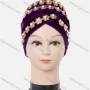Wholesale Women's Casual Pearl Flower Appliques Pleuche Headwrap Hat preview