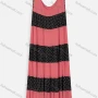 Wholesale Women's Casual Sleeveless Polka Dots Print Splicing Maxi Tank Dress 306# preview