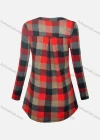 Wholesale Women's Crew Neck Half Zip Fake Pocket Adjustable Sleeve Tunic - Liuhuamall