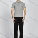 Wholesale Men's Casual Plain Short Sleeve Split Side Polo Shirt LF009# Gray Clothing Wholesale Market Liuhua
