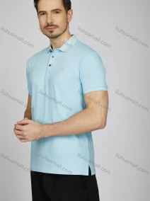 Wholesale Men's Casual Plain Short Sleeve Split Side Polo Shirt LF009#, LIUHUA CLOTHING WHOLESALE