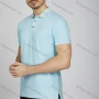 Wholesale Men's Casual Plain Short Sleeve Split Side Polo Shirt LF009# preview