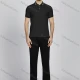 Wholesale Men's Casual Plain Short Sleeve Split Side Polo Shirt LF009# Black Clothing Wholesale Market Liuhua