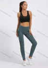 Wholesale Women's High Waist Plain Mesh Splicing Workout Leggings - Liuhuamall
