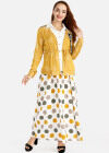 Wholesale Women's Casual Polka Dot Maxi Dress & Letter Print Drawstring Jacket 2 Pieces Set - Liuhuamall