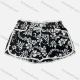 Wholesale Women's Vacation Contrast Floral Print Drawstring Beach Shorts Black Clothing Wholesale Market Liuhua