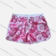 Wholesale Women's Vacation Contrast Floral Print Drawstring Beach Shorts Pink Clothing Wholesale Market Liuhua