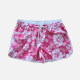 Women's Vacation Contrast Floral Print Drawstring Beach Shorts Pink Clothing Wholesale Market -LIUHUA