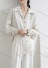 Wholesale Women's Casual Long Sleeve Turn-down Collar Button Down Plain Shirts - Liuhuamall