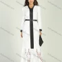 Wholesale Women's V Neck Guipure Lace Contrast Trim Maxi Dress preview