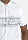 Wholesale Men's Abstract Print Button Down Short Sleeve Casual Shirt - Liuhuamall
