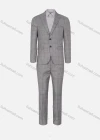 Wholesale Men's Formal Plaid Single Breasted Pockets Lapel Slim Fit Blazer & Trousers 2 Piece Sets - Liuhuamall