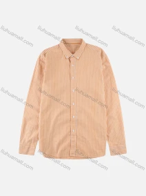 Wholesale Men's 100% Cotton Striped Print Casual Long Sleeve Button Down Shirt, LIUHUA CLOTHING WHOLESALE