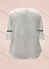 Wholesale Women's Casual Floral Embroidery V Neck Cold Shoulder Blouse - Liuhuamall