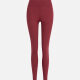 Women's Sporty Athletic High Waist Plain Ankle Length Yoga Leggings 9988# Red Clothing Wholesale Market -LIUHUA