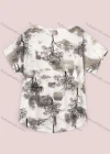 Wholesale Women's Casual Ink Painting Print Short Sleeve Round Neck Tee - Liuhuamall