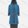 Wholesale Women's Muslim Islamic Modest Prayer Half Sleeve Rhinestone Knee Length Abaya Dress With Hijab 2 Pieces Set preview