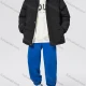 Wholesale Men's Casual Plain Stand Collar Patch Pocket Zip Up Cotton-Padded Puffer Jacket 9001# Black Clothing Wholesale Market Liuhua
