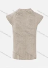 Wholesale Girls Cap Sleeve Mock Neck Cable Knit Pullover Sweater - Liuhuamall