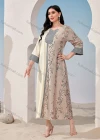 Wholesale Women's Elegant Muslim Islamic Floral Plaid Patchwork 3/4 Sleeve Notched Neck Abaya Robe Dress - Liuhuamall