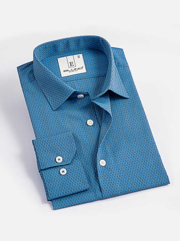 Men's Formal Stand Collar Long Sleeve Button Down Allover Print Shirt, Clothing Wholesale Market -LIUHUA, All Categories