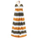 Women's Vacation Halter Tie Dye Sleeveless Ruffle Hem Maxi Dress Khaki Clothing Wholesale Market -LIUHUA