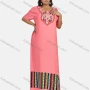 Wholesale Women's Folkloric African Half Sleeve Vintage Floral Print Maxi Abaya Dress preview