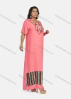 Wholesale Women's Folkloric African Half Sleeve Vintage Floral Print Maxi Abaya Dress - Liuhuamall