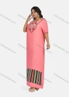 Wholesale Women's Folkloric African Half Sleeve Vintage Floral Print Maxi Abaya Dress - Liuhuamall
