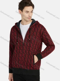 Wholesale Men's Casual Greek Key Sweatshirt Hooded Long Sleeve Zip Up Hoodie, LIUHUA CLOTHING WHOLESALE