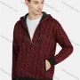 Wholesale Men's Casual Greek Key Sweatshirt Hooded Long Sleeve Zip Up Hoodie preview