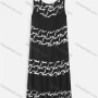 Wholesale Women's Casual Sleeveless Abstract Print Ruched Colorblock Maxi Tank Dress 304# preview