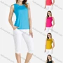 Wholesale Women's Casual Sleeveless Round Neck Tank Top With Short 2 Piece Set preview