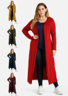 Wholesale Women's Viscose Long Sleeve Plain Open Front Cardigan - Liuhuamall