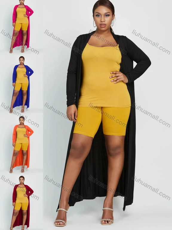 Wholesale Women's Long Sleeve Plain Maxi Cardigan